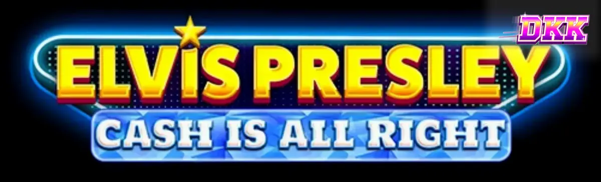 Tampilan visual slot Elvis Presley: Cash is All Right dengan tema neon Las Vegas